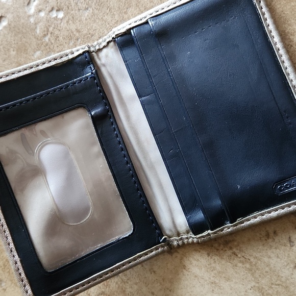 Coach Brown And Gold Card Wallet - Picture 2 of 10